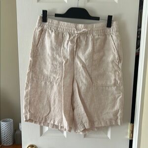 Lands’ End Casual Tan Linen Shorts